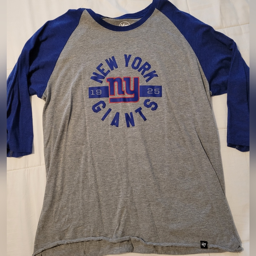 Super Soft 3/4 sleeve NY Giants Shirt